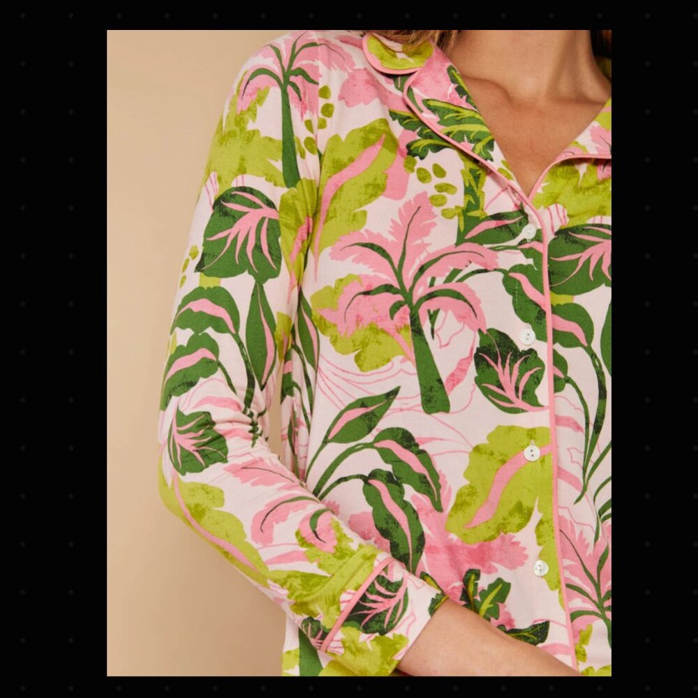 Spartina 449 - Pajama Top Palm Paradise - Picture 5 of 8